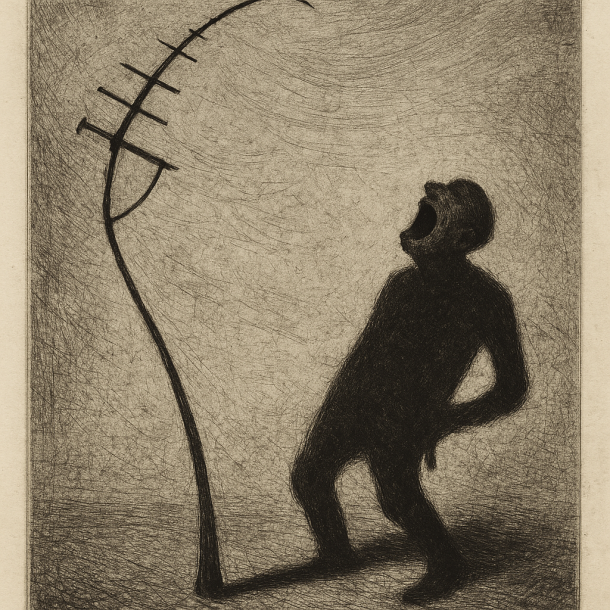 欠伸する影法師