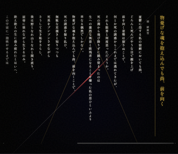 物憂げな魂を抱え込んでも尚、前を向く