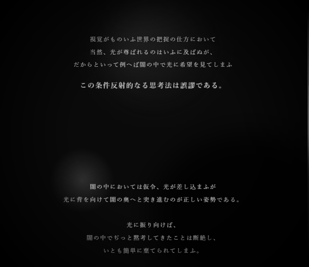 光に希望を見てしまふこの条件反射的な思考法は誤謬である